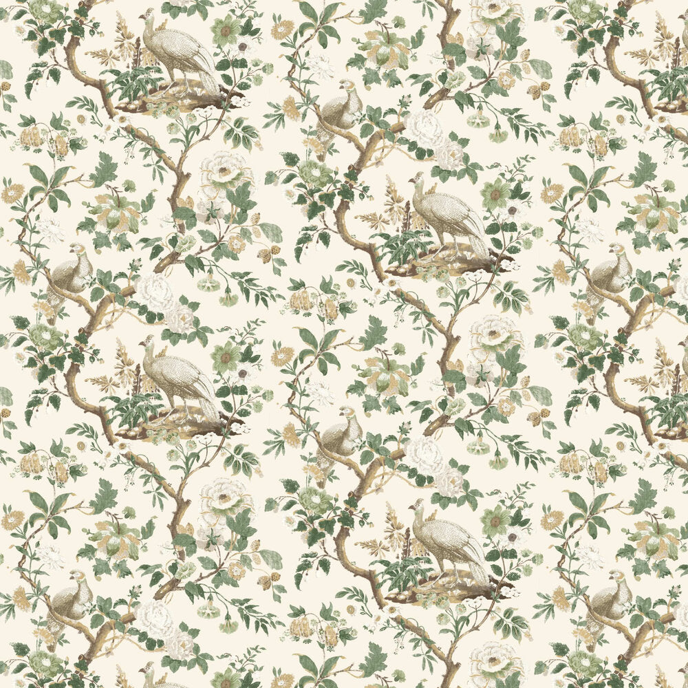 Broughton Rose – Green | Luxury Designer Wallpaper